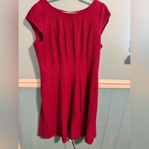 Elle Fuchsia Textured Midi Dress